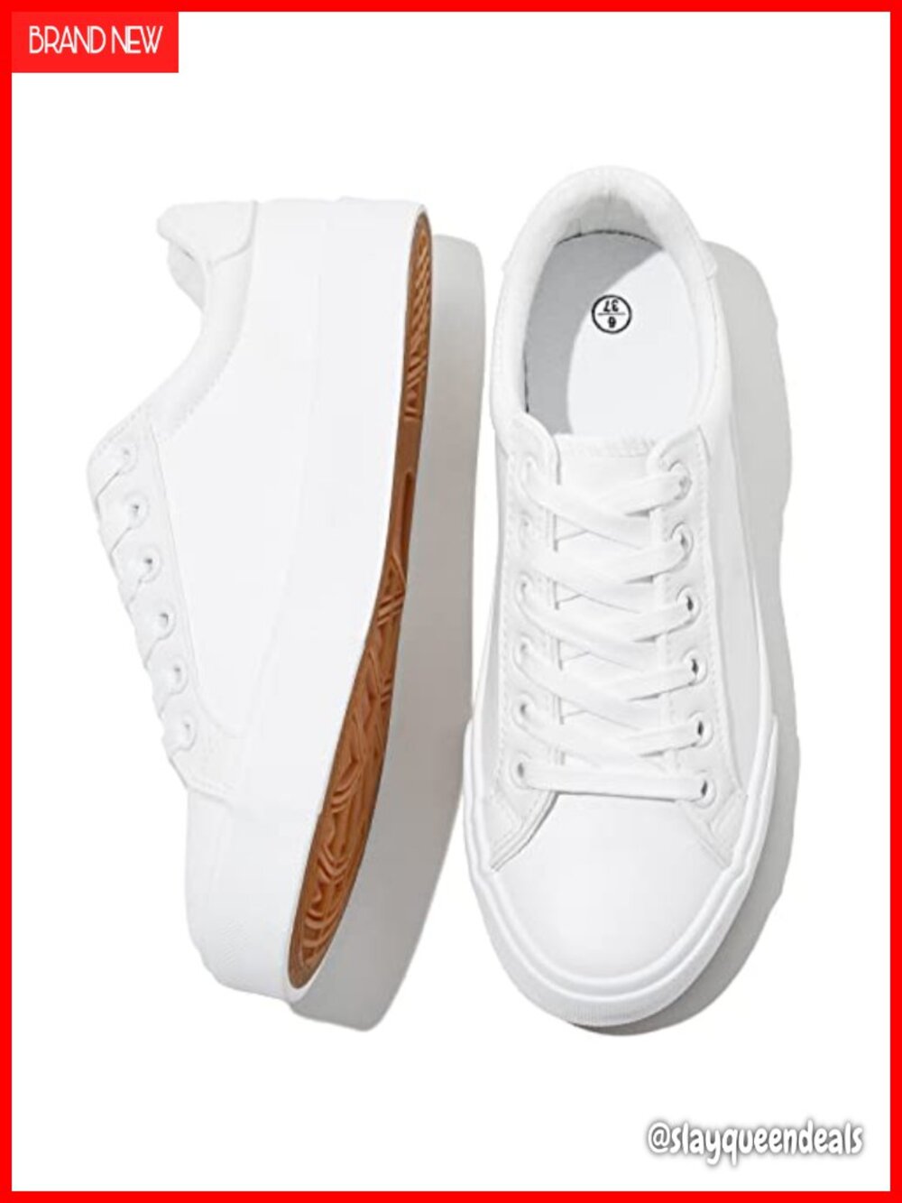 Womens Tennis Shoes PU Leather Water Resistant Casual Sneakers
